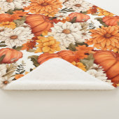 Fall Floral Pumpkin Sherpadecke (3/4)