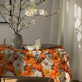 Fall Floral Pumpkin Tischdecke