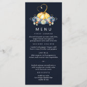 Fall Floral Pumpkin Wedding Menü Menükarte (Vorderseite)