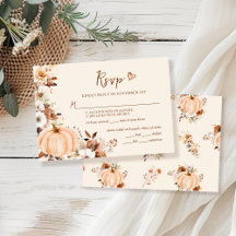 Fall Floral Pumpkin Wedding