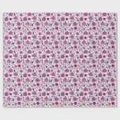 Fall Floral Pumpkin Wrapping Paper Geschenkpapier (Flach)