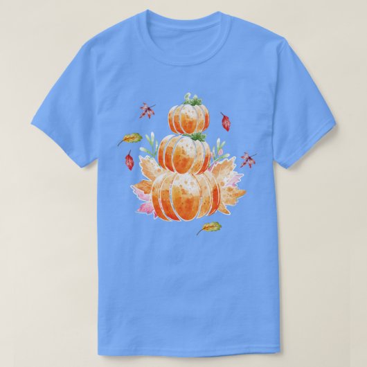 Fall Floral Pumpkins 1 T-Shirt (Design vorne)
