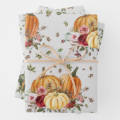 Fall Floral Pumpkins Eukalyptus Blätter Grüne (Beispiel)