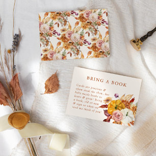 Fall Floral & Pumpkins Kinderdusche buchen Begleitkarte