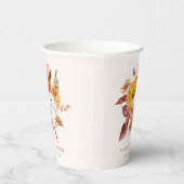 Fall Floral & Pumpkins Kinderdusche Pappbecher (Rechts)