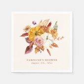 Fall Floral & Pumpkins Kinderdusche Serviette (Vorderseite)