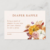 Fall Floral & Pumpkins Kinderdusche Windelwanne Wi Begleitkarte (Vorderseite)
