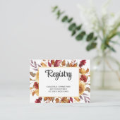 Fall Floral Registry Brautparty Begleitkarte (Stehend Vorderseite)