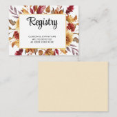 Fall Floral Registry Brautparty Begleitkarte (Vorne/Hinten)
