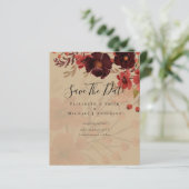 Fall Floral RETT DATES Terracotta Burgundy Red (Stehend Vorderseite)
