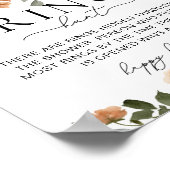 Fall Floral Ring Hunt Bridal Duschspiel Poster (Ecke)