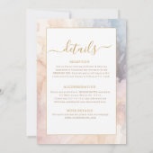 Fall Floral Romantic alles in einer Hochzeit Einladung (Rückseite)