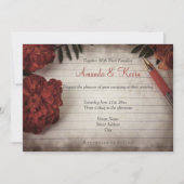 Fall Floral Rustikale Hochzeit Einladung (Vorderseite)