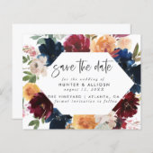 Fall Floral Save the Date (Vorne/Hinten)