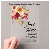 Fall Floral Save the date Acryleinladungen