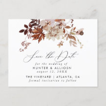 Fall Floral Save the Date
