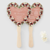 Fall Floral Soft Terracotta Cream Burgund Herz Fächer (Vorne und Hinten)