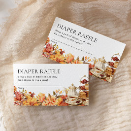 Fall Floral Tee Party Babydusche Windelwanne Raffl Begleitkarte