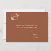 Fall Floral Terracotta Bridesmaid Vorschlag Karte (Rückseite)