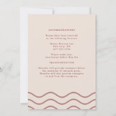 Fall Floral Terracotta Pampas Grass Wedge Einladung (Rückseite)