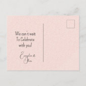 Fall Floral Terracotta Sage Blush Hochzeit Ankündigungspostkarte (Rückseite)