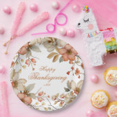 Fall Floral Thanksgiving  Pappteller (Party)
