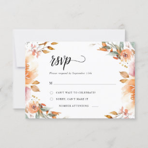 Fall Floral UAWG Wedding Card Dankeskarte