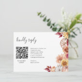 Fall Floral UAWG Wedding QR CODE Details auf der R Begleitkarte (Stehend Vorderseite)