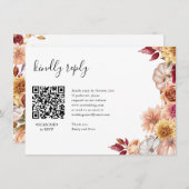 Fall Floral UAWG Wedding QR CODE Details auf der R Begleitkarte (Vorne/Hinten)