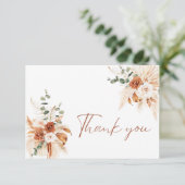 Fall Floral Vielen Dank Karte | Hochzeit Danke (Stehend Vorderseite)