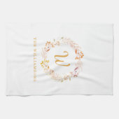 Fall Floral Wasserfarbe Rustikale Personalisierte  Geschirrtuch (Horizontal)