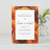 Fall Floral Wedding Brunch Einladung (Stehend Vorderseite)