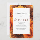 Fall Floral Wedding Brunch Einladung (Vorderseite)