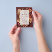 Fall Floral Wedding - Burgund Orange BUDGET Flyer (Gruppe)