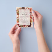 Fall Floral Wedding - Burgund Orange BUDGET Flyer (Gruppe)