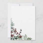 Fall Floral Wedding Details Card Einladung (Rückseite)