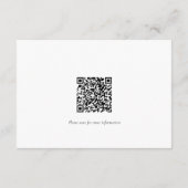 Fall Floral Wedding Details Card mit QR Code Begleitkarte (Rückseite)