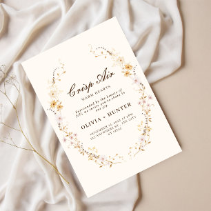 Fall Floral Wedding Einladung
