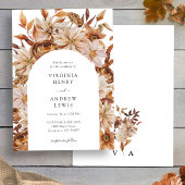 Fall Floral Wedding Einladung