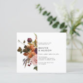 Fall Floral Wedding Einladung Flyer (Stehend Vorderseite)