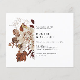 Fall Floral Wedding Einladung Flyer