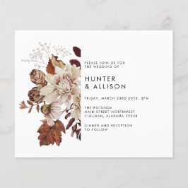 Fall Floral Wedding Einladung Flyer