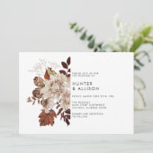 Fall Floral Wedding Einladung Flyer (Stehend Vorderseite)