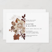 Fall Floral Wedding Einladung Flyer (Vorne/Hinten)