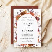 Fall Floral Wedding Elegant Boho Einladung