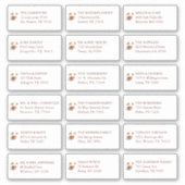 Fall Floral Wedding Guest Name Address Aufkleber (Vorderseite)