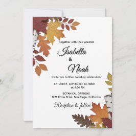 Fall Floral Wedding Invitation Einladung