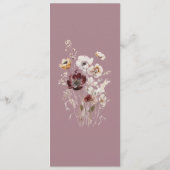 Fall Floral Wedding Menükarte (Rückseite)