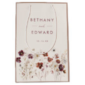 Fall Floral Wedding Mittlere Geschenktüte (Vorderseite)