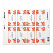 Fall Floral Wedding Personalisiert Orange Gold (Vorne)